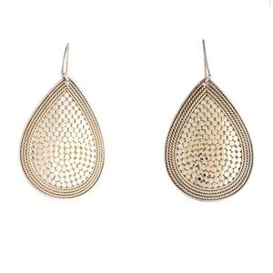 ANNA BECK TWO-TONE STERLING SILVER 925 DROP EARRINGS